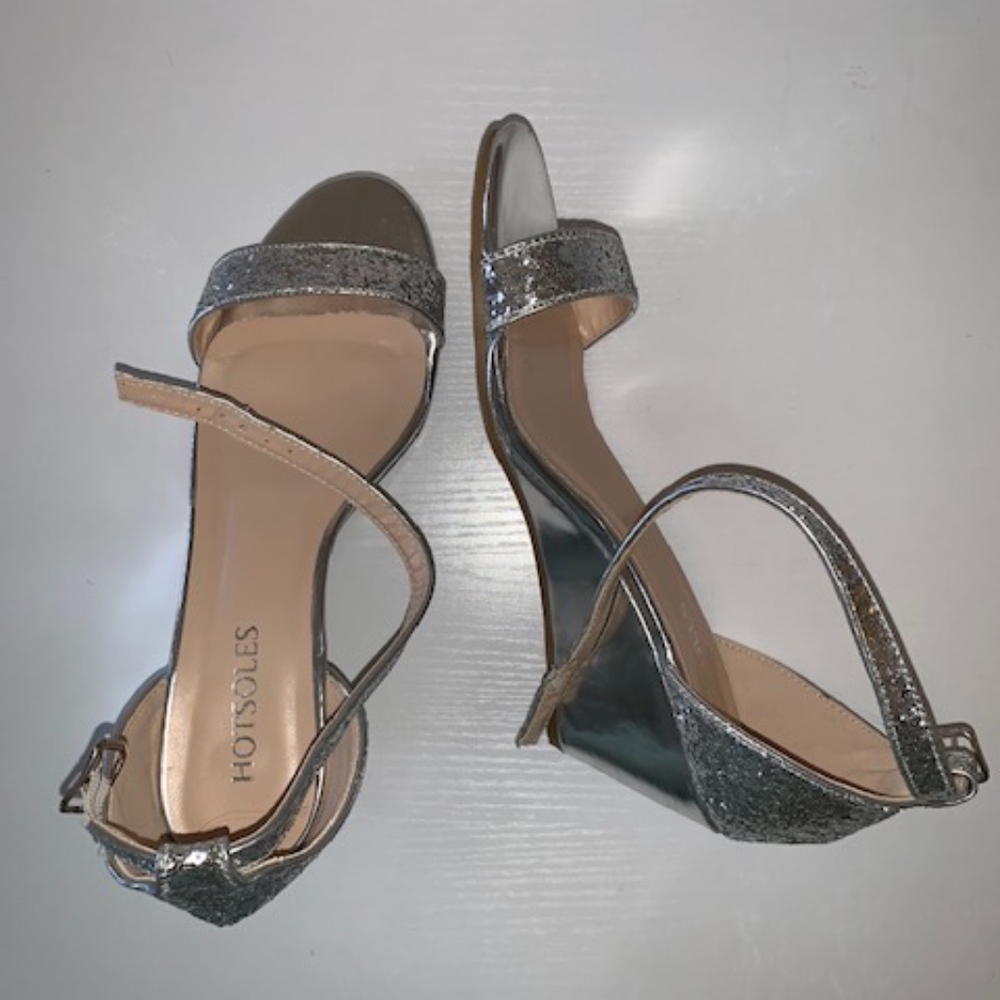 Silver Sparkle Wedges